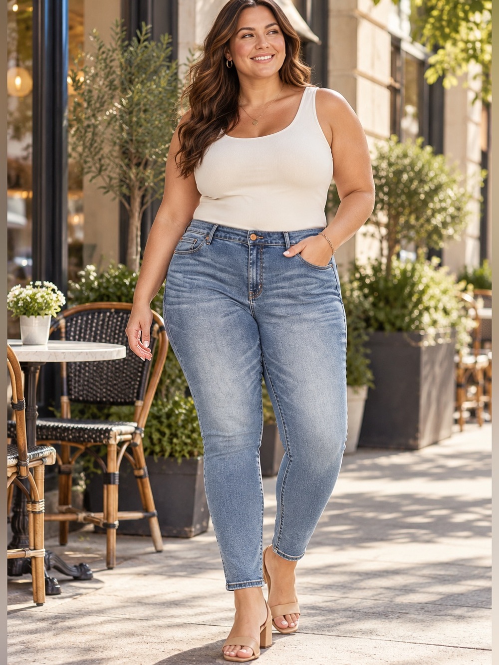 Lane Bryant Fit Genius Mid-Rise Skinny Jeans Stretch Denim Women’s Size 26 NWT